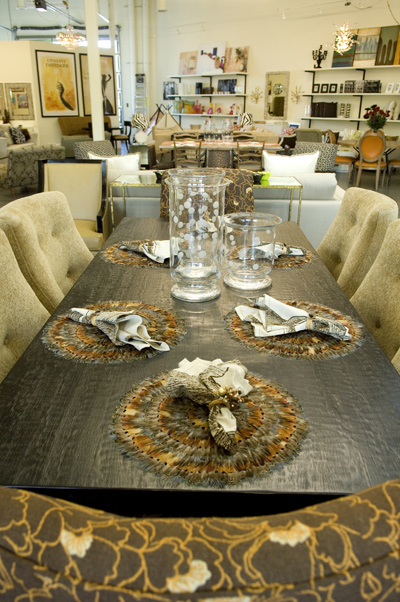 Feather placemats
